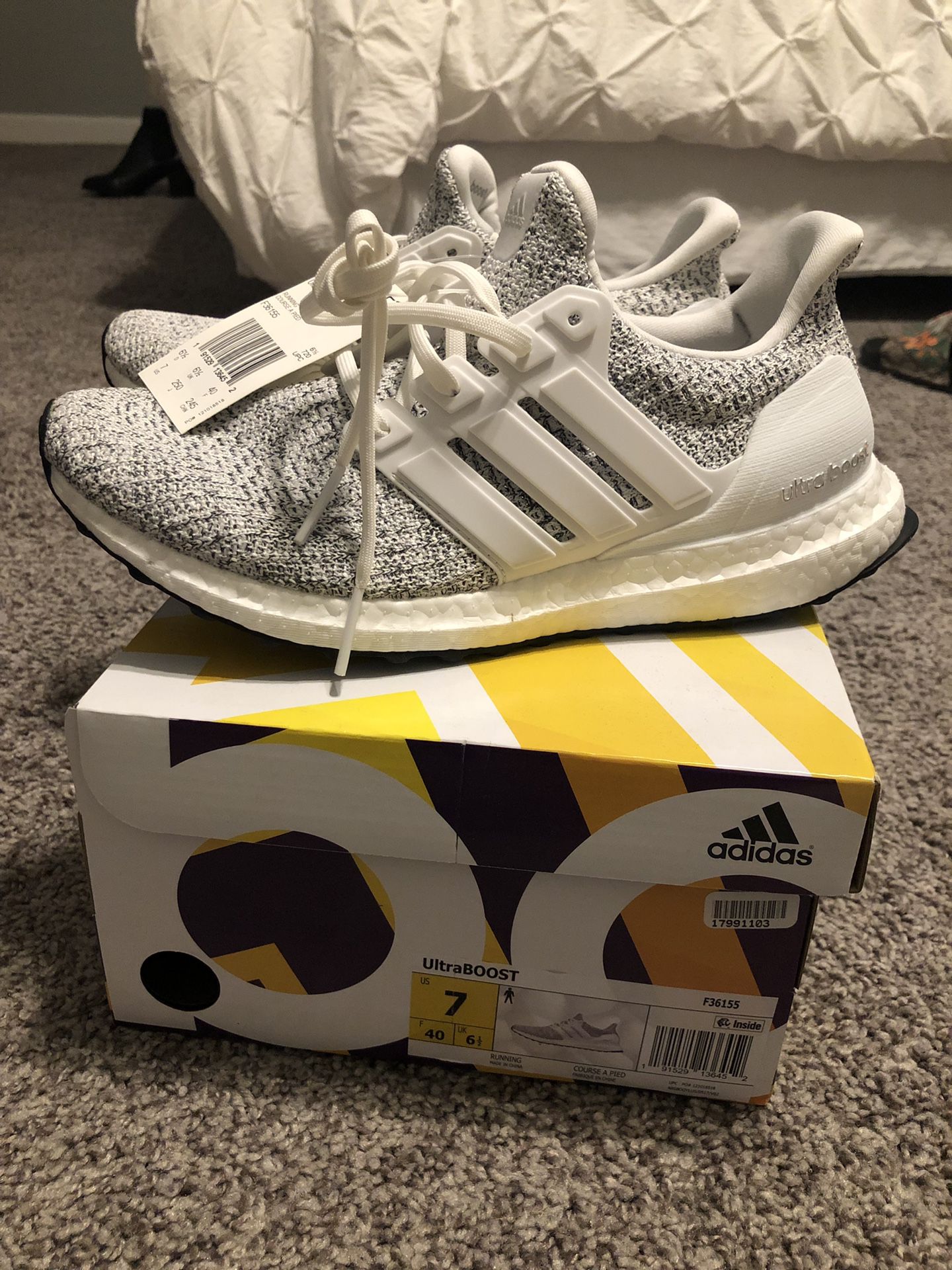 UltraBoost 4.0 non-dyed white mens 7 BRAND NEW