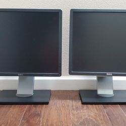 Twin Dell monitors 