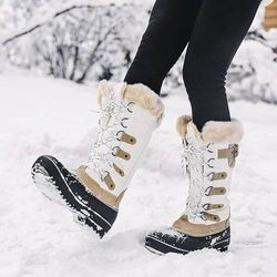 NEW SZ 5 Or 11  DREAM PAIRS Women Insulated Winter Snow Boots DP Warm Faux Fur Lined Mid Calf