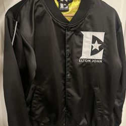 Elton John Authentic Farewell Yellow Brick Road Satin Tour Jacket