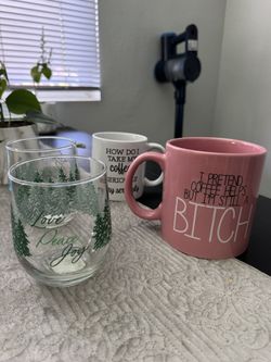 2 Glasses And 2 Coffee Mugs All For $10