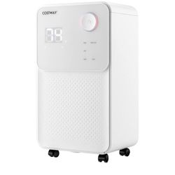 New COSTWAY 2000 Sq. Ft Dehumidifier for Large Room & Basement, 32 Pint Dehumidifier with Drain Hose