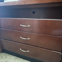 Wooden 3-Drawer Dresser / TV Stand – Good Condition