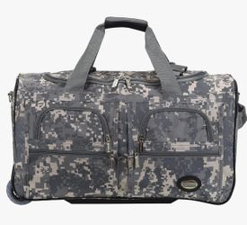  Backpack, Rockland 22" Rolling Duffle Bag, ACU-Camo1/2 