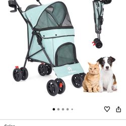 Pet Stroller for Small Dogs Medium Dogs 33lbs, Dog Pram Ultra Light - only 3.5 kg, Dog Stroller Pet Pram with 4 Wheel Foldable/Storage Basket/Cup Hold