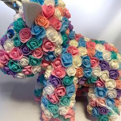 Handmade Multicolor Unique Figure made of Foamy Flower Unicorn