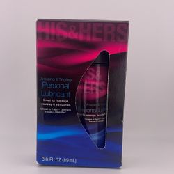 His Hers Arousing Tingling Personal Lubricant 3 fl oz