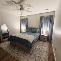 Queen Size Bed Frame and Mattress 