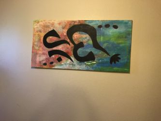 Large canvas painting of an ohm local artist