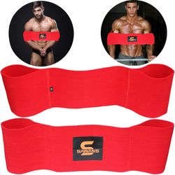 SAWANS Bench Press Sling Power Weight Lifting Training Fitness Increase Strength Push Up Gym Workout (Red, XL)
