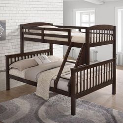 Brown Twin/ Full Bunk Bed 🔥LIMITED TIME SALE🔥