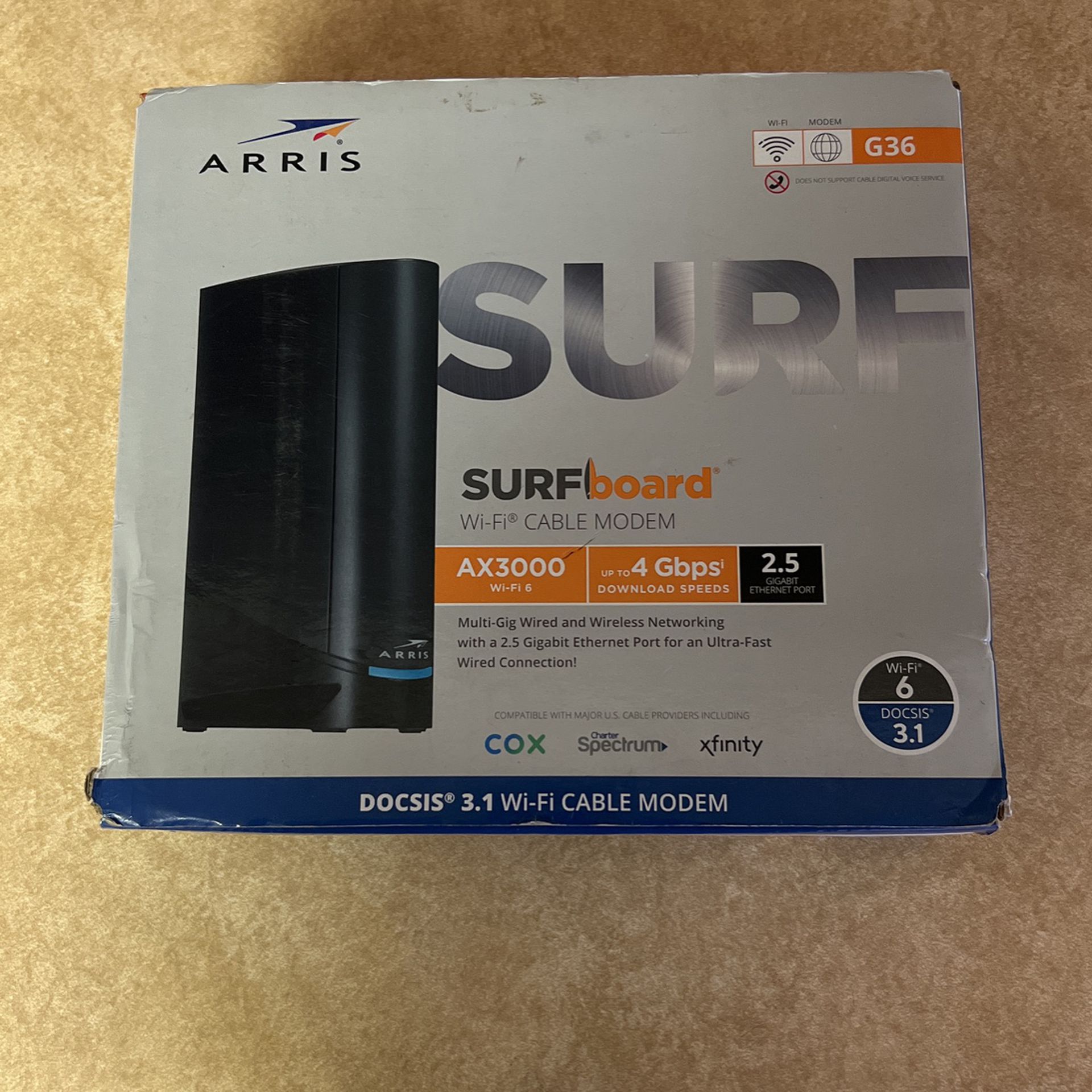 Arris SurfBoard Wi-fi Cable Modem AX3000