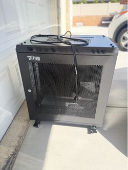 Network Enclosure, 19 Inch Consumer Series Server Equipment Rack with Cooling Fans & Battery Backup