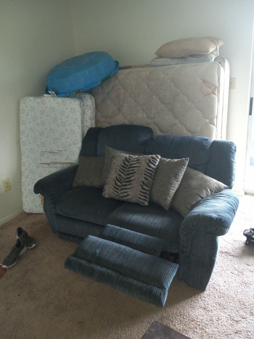 Reclining Couch And Pillows