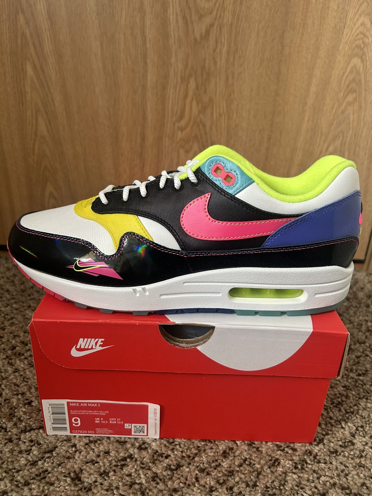 Air Max 1 Hyper Pink Size 9