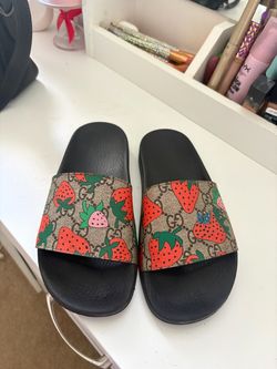 Gucci GG Strawberry Slide Sandals