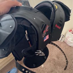 Football Shoulder pads And Helmet 