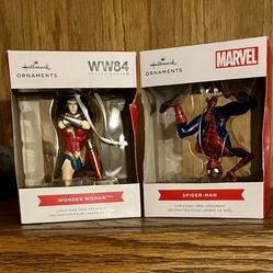 Marval Collectible Christmas Ornaments, Spider-Man And Wonder Woman One Prize Two Product