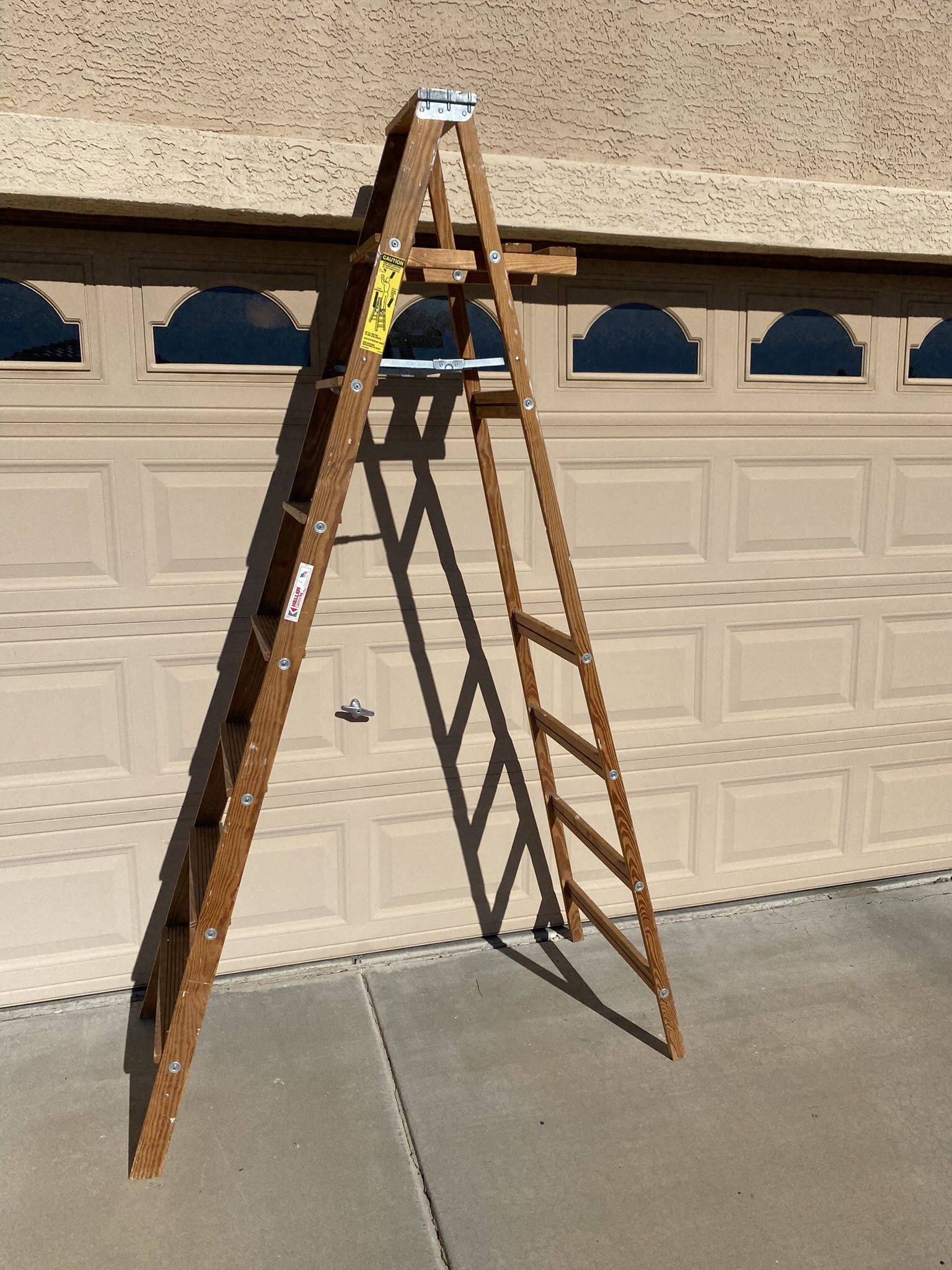 This Is A 8 Foot Wooden Folding Painters, Ladder. 