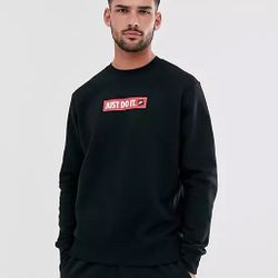 Official Nike Crew Neck Sweatshirt Black, White, Grey