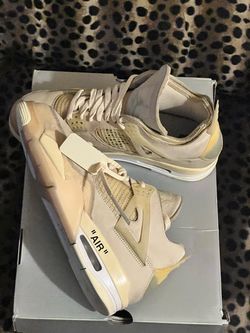 Size 11.5W/10M - Jordan 4 SP x Off-White Mid Sail Wmns - Clean - Replacement Box