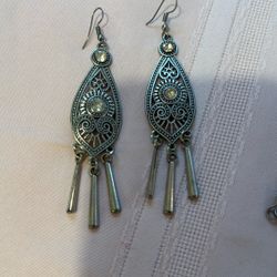 REALLY PRETTY METAL & Stone Earrings 