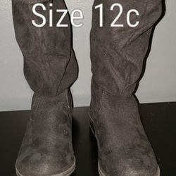 Black Suede Boots size 12c