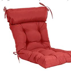 Qilloway Outdoo/Indoor Highback Chair Cushion, Red