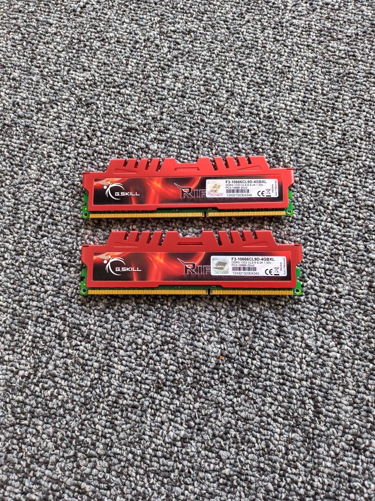 8gb 2 x 4gb GSkill Gaming RAM DDR3