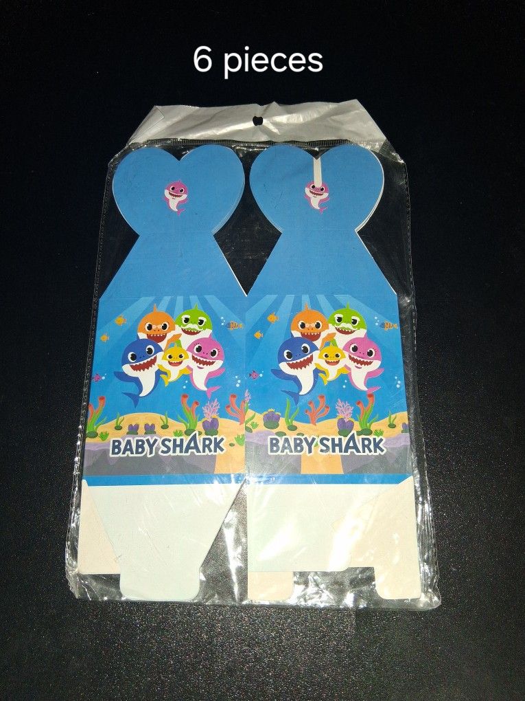 Baby Shark Treat Boxes 6 Pieces