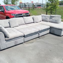 Oversized Sectional With Bonus Trundle Bed 