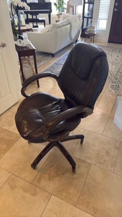 Large leather office chair