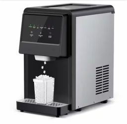 12.2 in. 70 lbs./24 H Portable Countertop Chewable Nugget Ice Maker w/ Self-Cleaning in Stainless Steel,Pebble Ice Maker