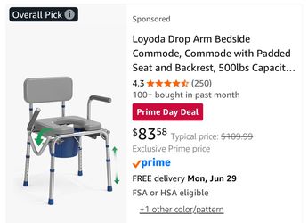 Bedside commode for the elderly or recovery patient