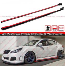10-14 Subaru Legacy Gloss Black Side Skirt Extensions