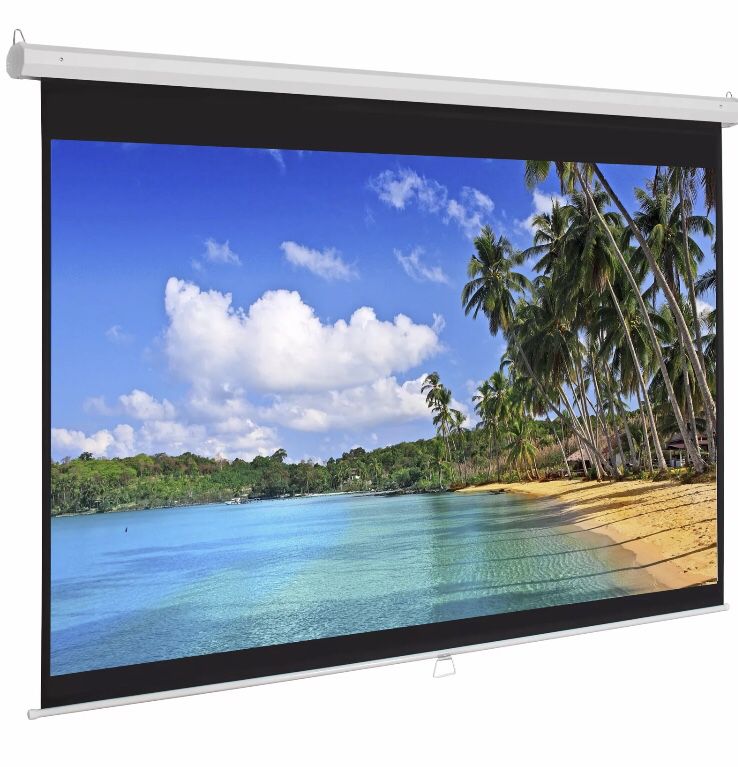 Pull Down Manual Projector Screen 120 in - -White