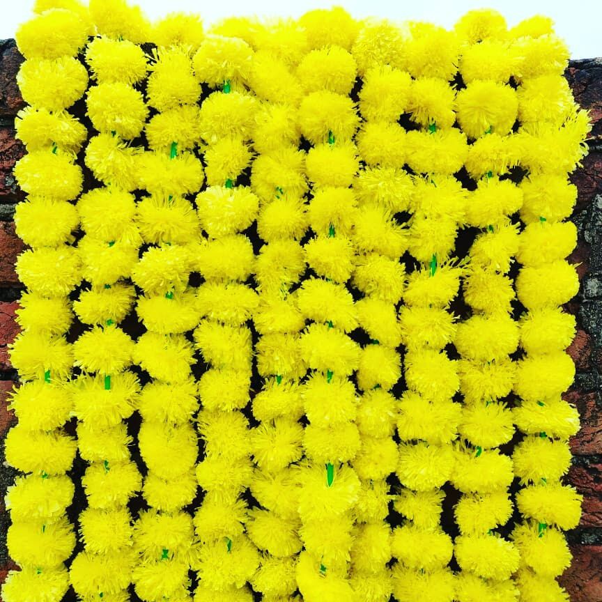 Yellow garlands wedding decor decorations