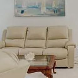 Leather Power Reclining Furniture Set In