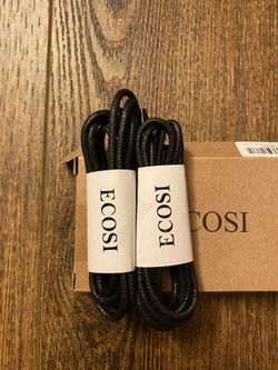 Ecosi 2 Pack Oxford Shoe Laces In Black