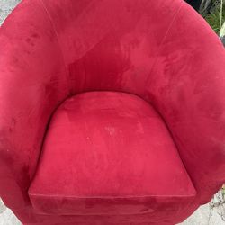 Two Red Single Couches 