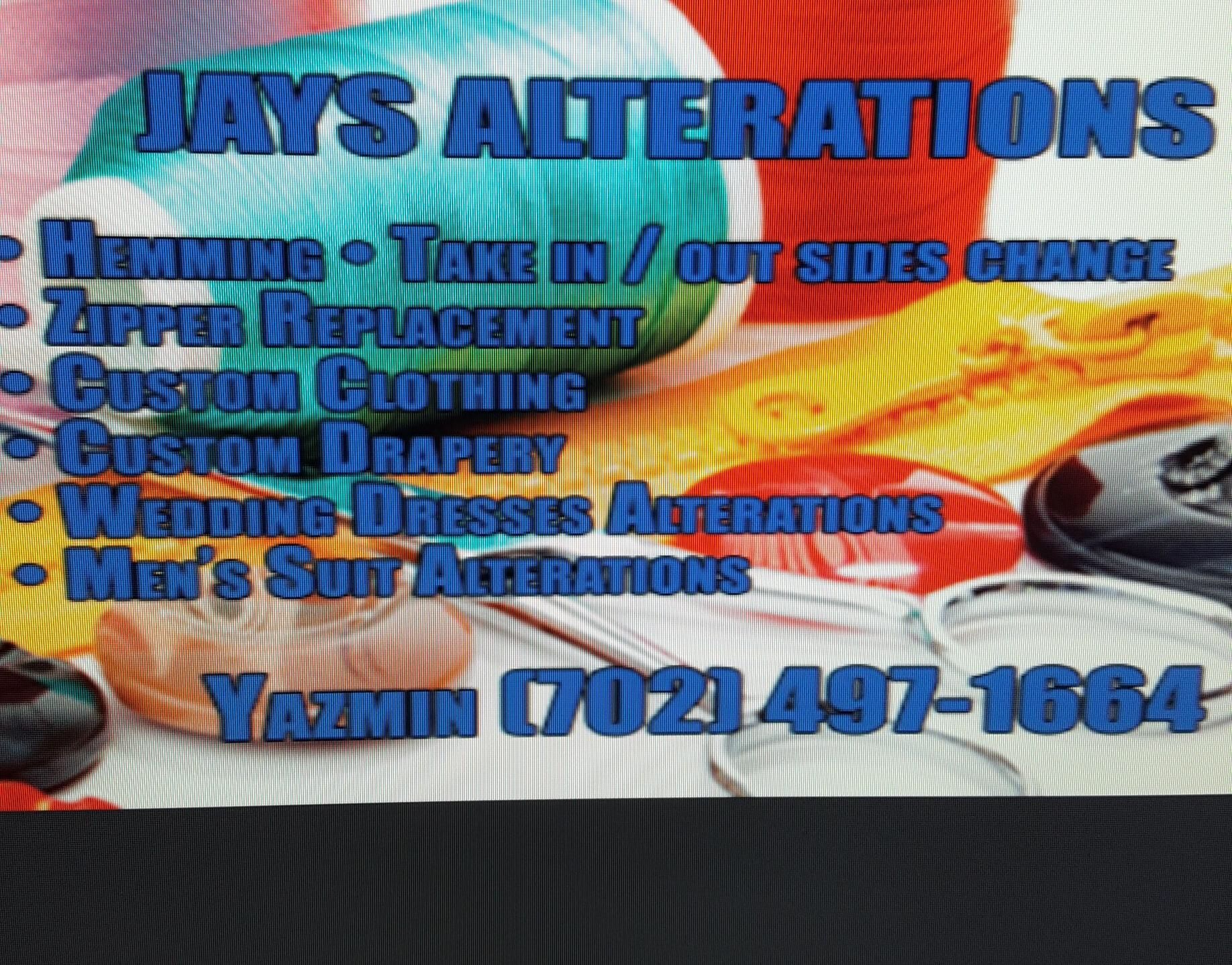 Seamstress tailoring and alterations