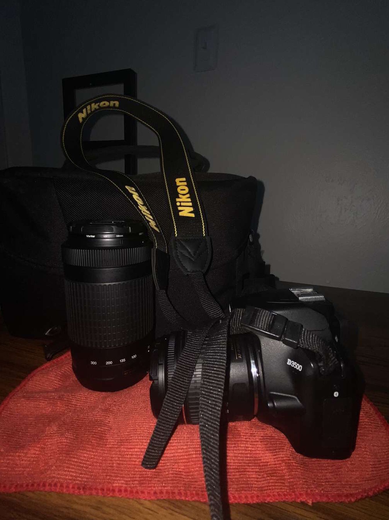 Nikon Camera With Travel Box And Lens