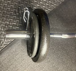 Brand New Olympic Weightlifting Equipment; Curl Bar with Pair of 25s and Pair of 10s. 90 # Brute.