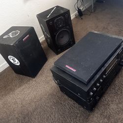 Cerwin vega bookshelf amplified speakers