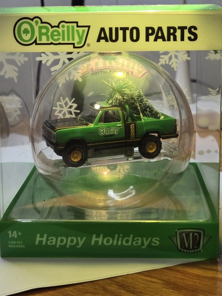 M2 Machines O'Reilly Auto Parts 1979 Dodge Power Wagon Truck Christmas Ornament