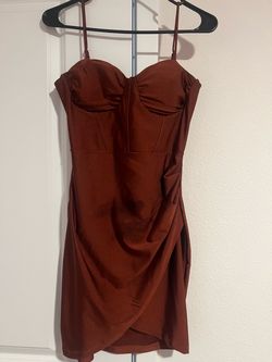 Size  M Rust Brown Mini Bodycon Dress
