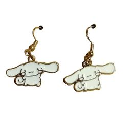 Gold Cinnamaroll Sanrio Dangle Earrings 