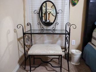 Vanity with stool