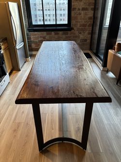 AllModern Burnell Solid Wood Counter-Height Dining Table
