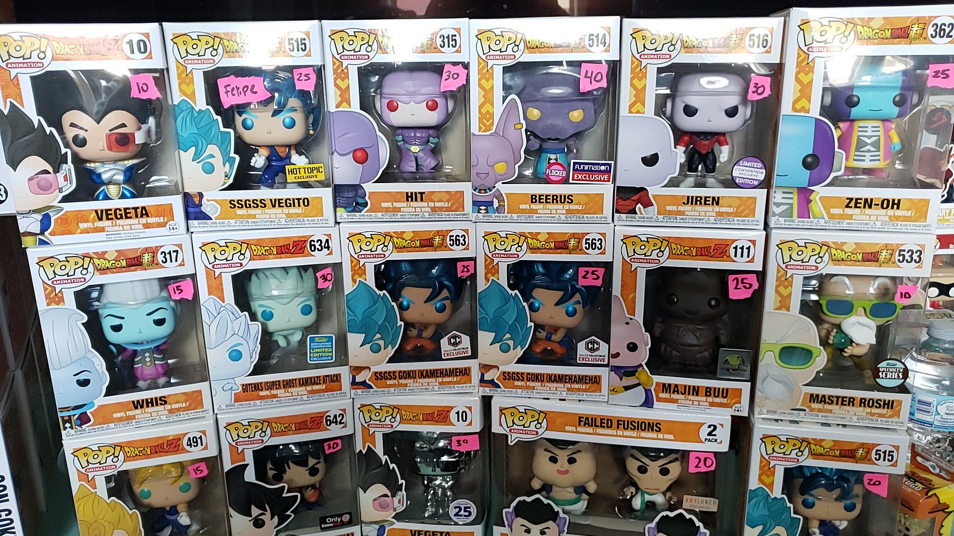 Dragonball Z funko pop collection ! Make me offers